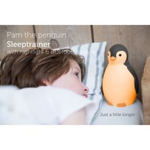 Беспроводная колонка,будильник и ночник пингвинёнок Пэм (PAM) ZAZU (серый)