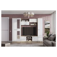 SV-мебель Гостиная МГС 3 Исполнение 1 Дуб Сонома   Белый