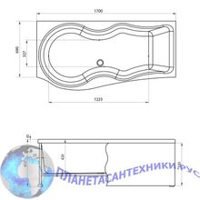 Панель фронтальная Aquanet Nicol 170 L