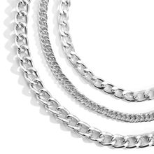 Многослойное колье под серебро (арт. 83480-9)