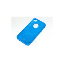 Силиконовая накладка для iPhone 4 4S вид №12 blue