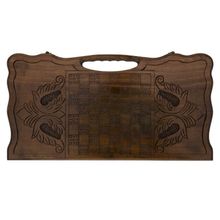 Нарды резные "Охота", с ручкой