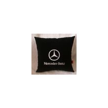  Подушка Mercedes черная вышивка белая