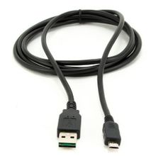 Кабель USB 2.0 Am=>micro B - 1.0 м, мультиразъем USB, черный, Gembird (CC-mUSB2D-1M)