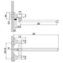 Смеситель Lemark Dance LM2401C универсальный