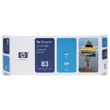 hewlett packard (hp 83 680-ml cyan uv ink cartridge) c4941a