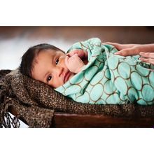 SwaddleDesigns Marquisette Mocha Mod Circles морской кристалл