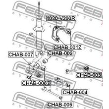 Сайлентблок Цапфы | Зад Прав Лев | Chevrolet Epica 2004-2010 [Eu] Febest арт. CHAB002