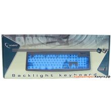 Клавиатура Gembird  KB-9848LU-R, USB, серебристая, подсветка