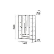 Модули Ижмебель Ника-Люкс 19р Шкаф для одежды 4-х дверный
