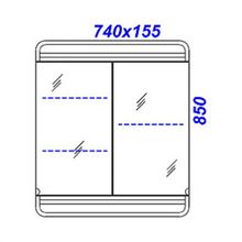 Aqwella Зеркальный шкаф Корсика 70