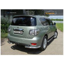 Защита заднего бампера уголки d76,1 мм Nissan PATROL 2010+ арт.702-3