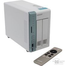 Qnap TS-251A-2G Сетевое хранилище 2xHDD Hot-Plug, Dual-core Celeron N3060 1.6-2.48GHz, 4K HDMI-port, 2GB DDR3L 2 x 1GB up to 8GB, 2x1G LAN, HDMI, 3xUSB 3.0