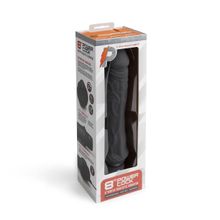 Черный вибратор-реалистик 8  Girthy Realistic Vibrator - 24,5 см. (247321)