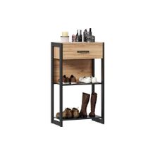 Алмаз. Любимый дом Техно Тумба с полками (Дуб Золотой Чёрный)