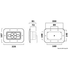 Osculati Stern LED light flush recess version, 13.263.02