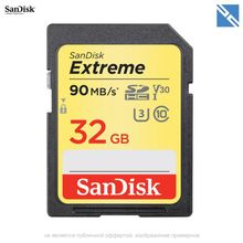 Карта памяти SanDisk SDHC 32GB UHS-I 90Mb s Class 10, UHS Speed Class 3  SDSDXVE-032G