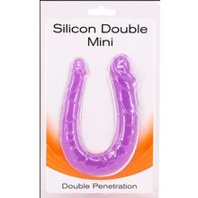 Seven Creations Фиолетовый двусторонний мини-фаллоимитатор Silicon Double Mini - 23 см. (фиолетовый)