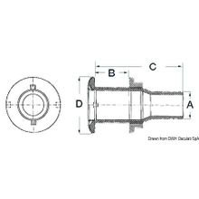 Osculati Seacock 11 2 w check valve and hose adapter, 17.319.00
