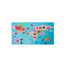 Набор мягких модульных плиток (коврик-пазл) "Карта мира"