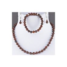 Бусики-Колечки Комплект Обсидиан "Классика 8" арт. КМП206