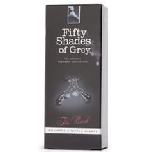 Fifty Shades of Grey Металлические зажимы на соски Adjustable Nipple Clamps (серебристый)
