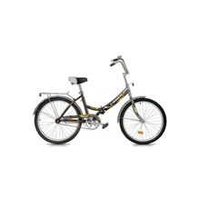 Larsen Дорожный велосипед Larsen Tourist, колеса 24”, черный желтый