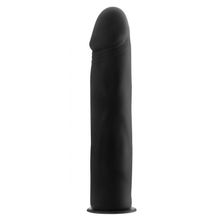 Чёрный страпон Deluxe Silicone Strap On 8 Inch - 20 см. Черный