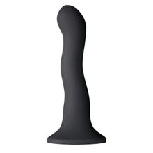 NS Novelties Чёрный волнистый фаллоимитатор Shi Shi Ripple 6  Dildo - 19 см. (черный)