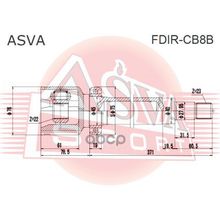 Шрус Внутренний | Прав | Ford  Focus Ii 2004< 1, 4-1, 8 5mt Ib5 22*40*23 Мм ASVA арт. FDIRCB8B