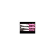 Набор из 3 белых керамических ножей с розовыми ручками Samura Eco-Ceramic SKC-003R
