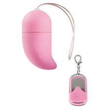 Shots Media BV Розовое виброяйцо Vibrating G-spot Egg medium с пультом ДУ (розовый)