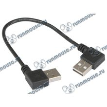 Кабель USB2.0 A Flextron "ACU2-AMAM-9090-Ni-0.2-01-P1", угловой (0.2м) (oem) [114735]