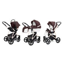 Коляска 3 в 1 Esspero Grand Newborn Lux (шасси Beige) - Nappa Brown
