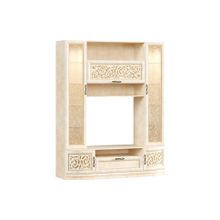 Алмаз. Любимый дом Александрия Тумба под ТВ с надстройкой (Кожа Ленто Рустика)