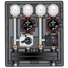 Насосно-смесительный модуль Meibes Kombimix 2MK ST STM с насосом Grundfos Alpha 2L 15-60