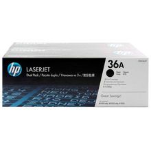 двойная упаковка картриджей HP CB436AF для LaserJet M1522 M1120 P1505, черный