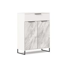 Алмаз. Любимый дом Норд Тумба комбинированная 800 (Белый глянец Статуарио)