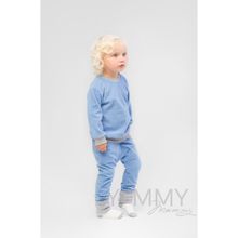 Y@mmyMammy Костюм детский из флиса голубой: слингоштанишки + толстовка 582.2.34