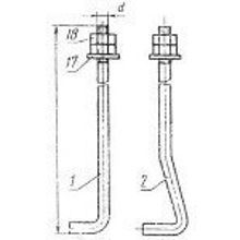 Болты фундаментные изогнутые тип 1 ГОСТ 24379.1-2012 (ГОСТ 24379.1-80)