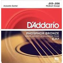 EJ17 PHOSPHOR BRONZE Струны для акустической гитары фосфорная бронза Medium 13-56 D`Addario