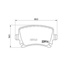 Колодки Тормозные Дисковые | Зад | Skoda Superb Ii (3t4) 2.0 Tdi 16v 4x4 11.2010 - 05.2015 <=> Skoda Superb Ii Estate (3t5) 2.0 Tdi 16v 4x4 11.2010 - 05.2015 Brembo арт. P85095