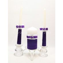 Набор из трех свечей Домашний очаг Gilliann Violetta CAN087