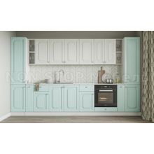 Кухня Орио угловая высокие шкафы 2100х3500 (модульная)