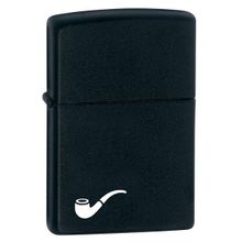 Зажигалка для трубок черная матовая Zippo 218PL с покрытием Black Matte