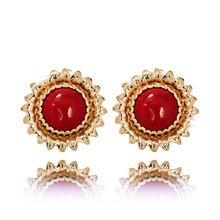 Серьги с кораллом (позолота), Magia di Natura (арт. 57787-3026)