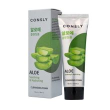 Пенка для умывания кремовая успокаивающая с экстрактом алоэ вера Consly Aloe Vera Soothing Creamy Cleansing Foam 100мл