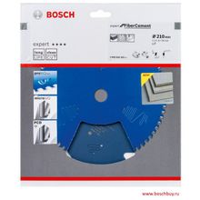 Bosch Пильный диск Bosch Expert for FiberCement 210х30 мм по фиброцементу и гипсокартону (2608644345 , 2.608.644.345)