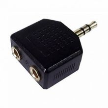 Адаптер аудио разветвитель 3.5 stereo plug -> 2x3.5 stereo jack, в одном корпусе, Rexant (14-0423)