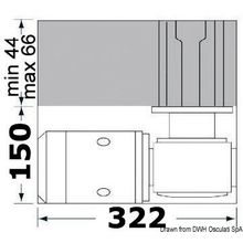 Osculati Lewmar CPX3 windlass, low 8 mm gypsy, 02.583.08